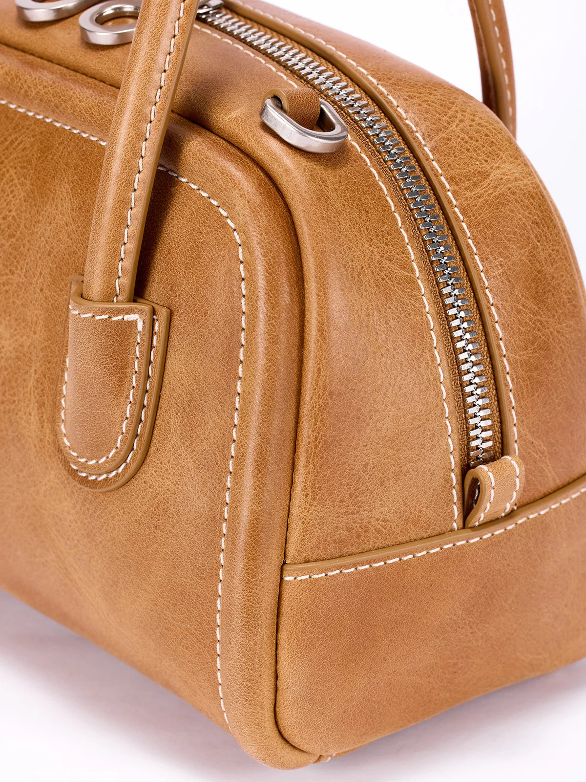 Beersister Waxed Cowhide Mini Boston Bag