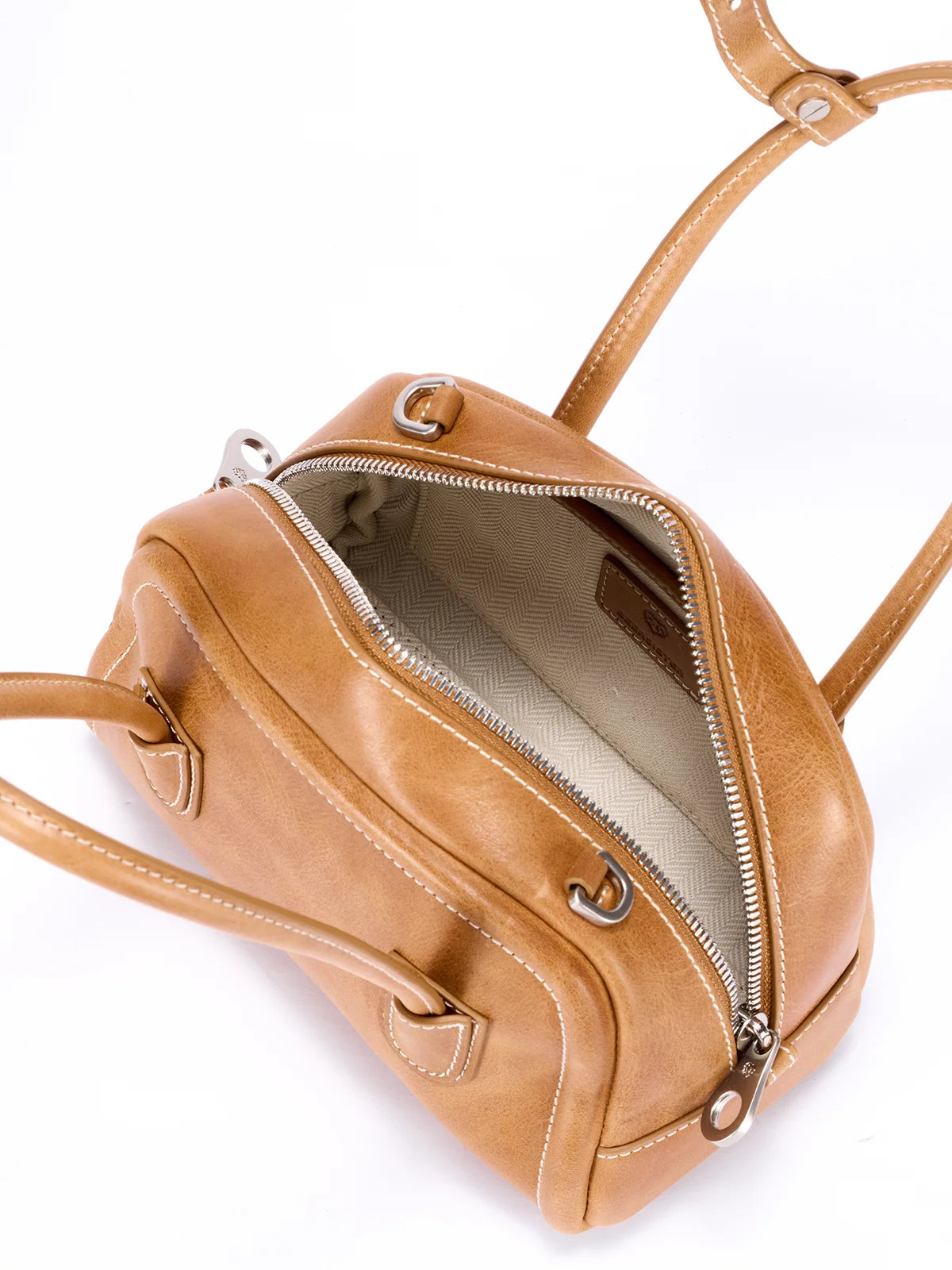 Beersister Waxed Cowhide Mini Boston Bag