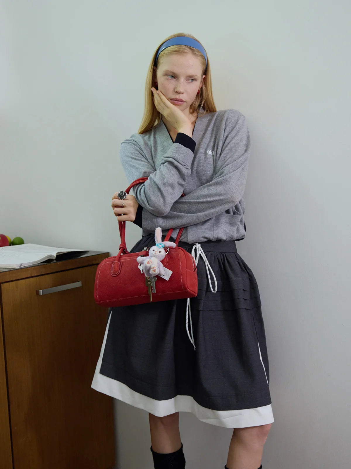 Beersister Suede Retangle Boston Red