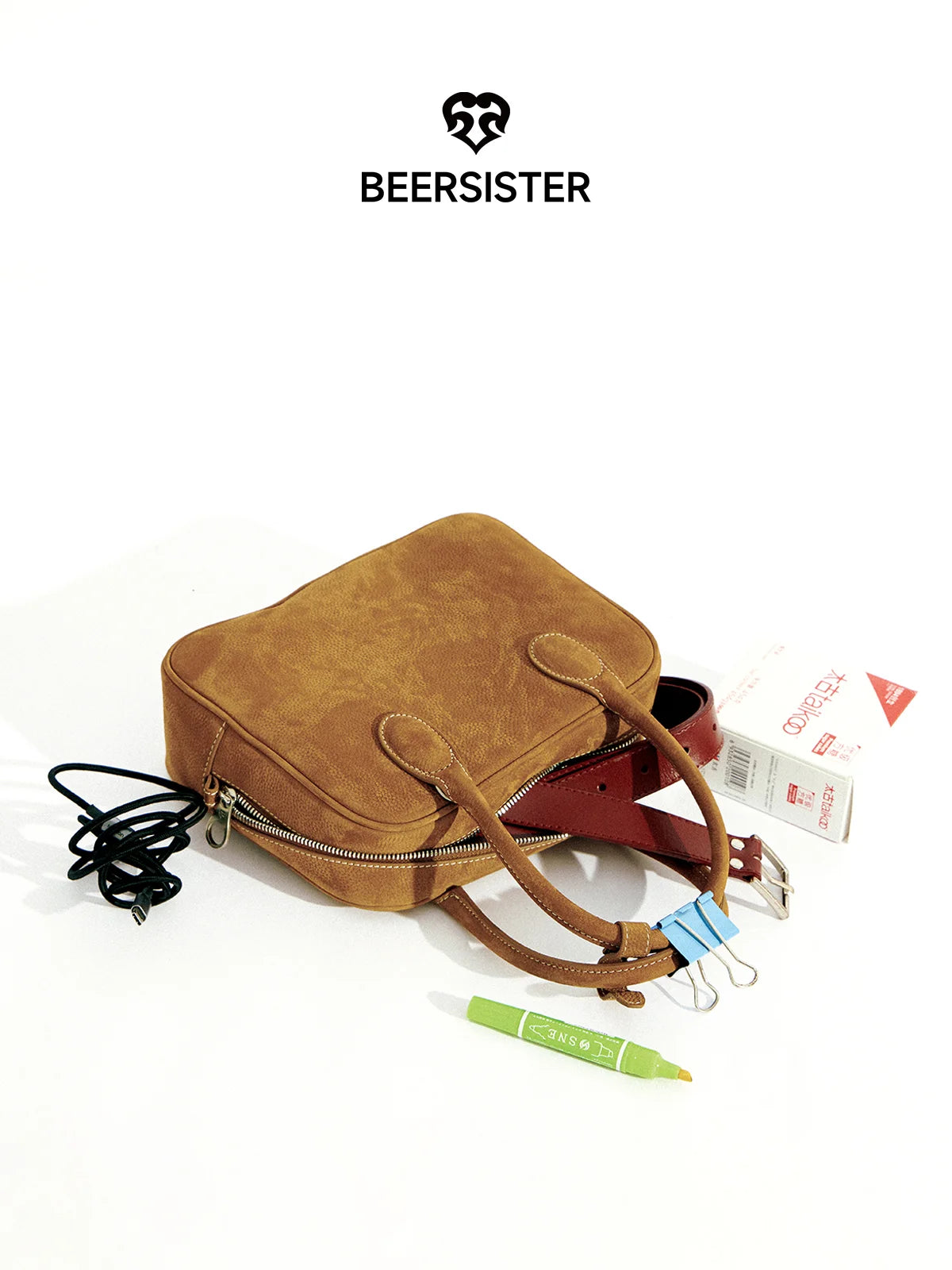 Beersister Suede Briefcase