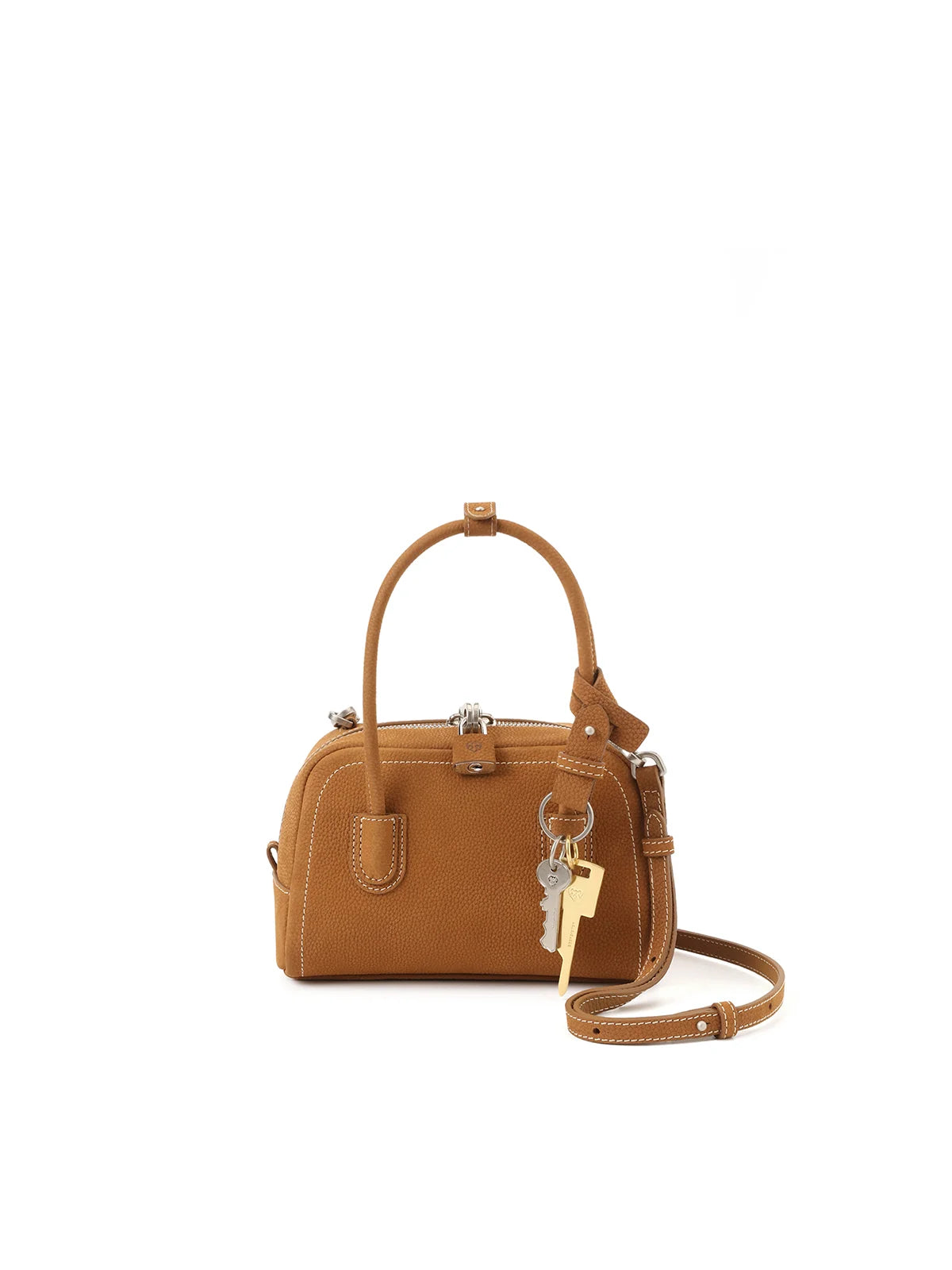 Beersister Suede-finished Cowhide Mini Boston Bag