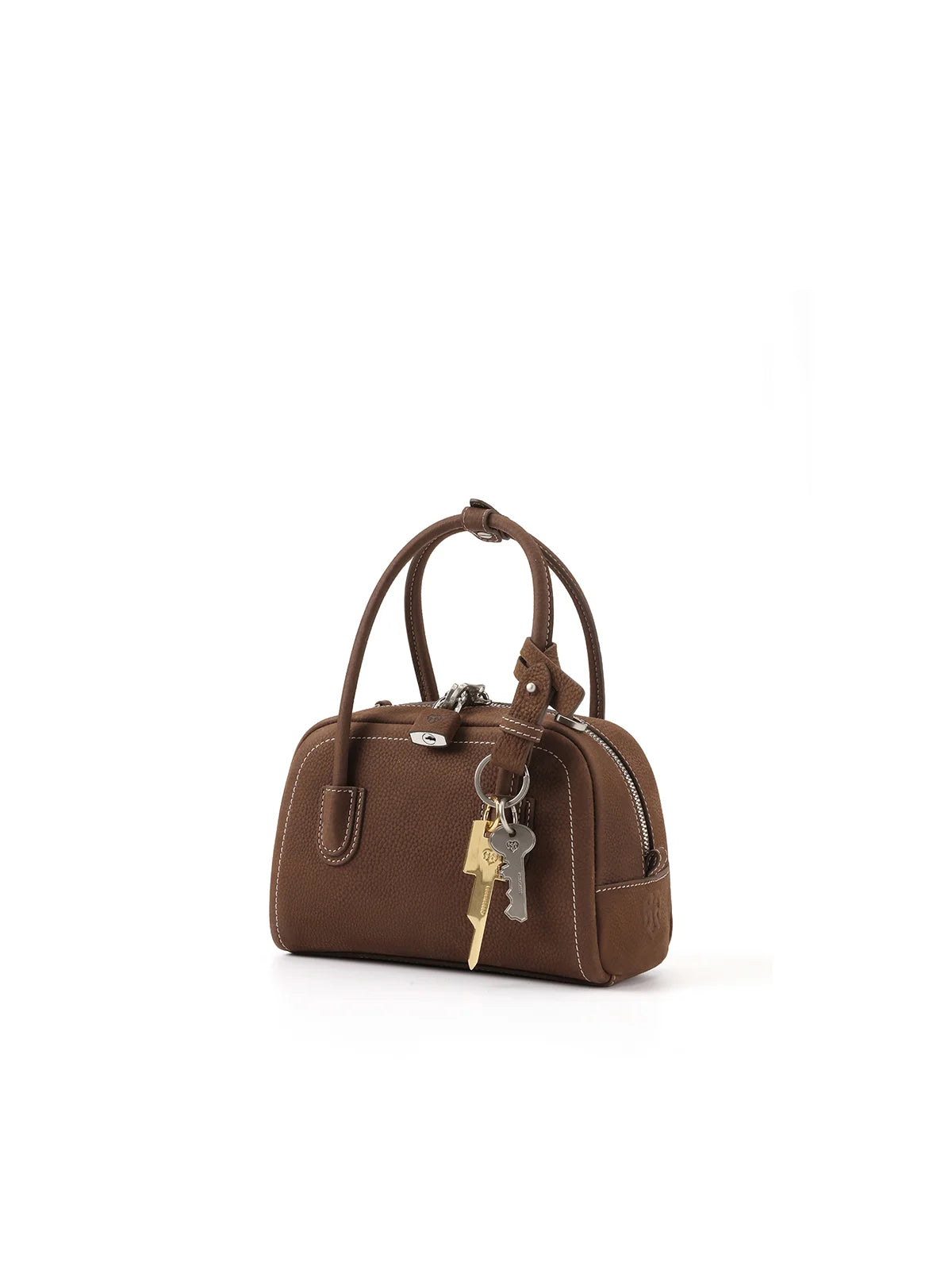 Beersister Suede-finished Cowhide Mini Boston Bag