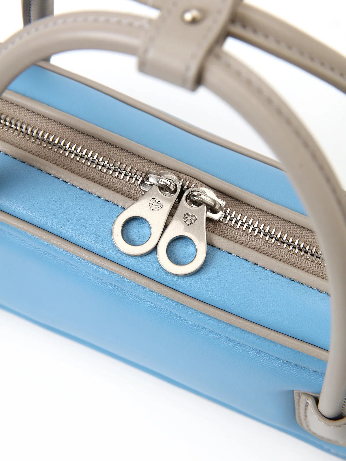 Beersister Two-Tone Lambskin Mini Baguette Bag