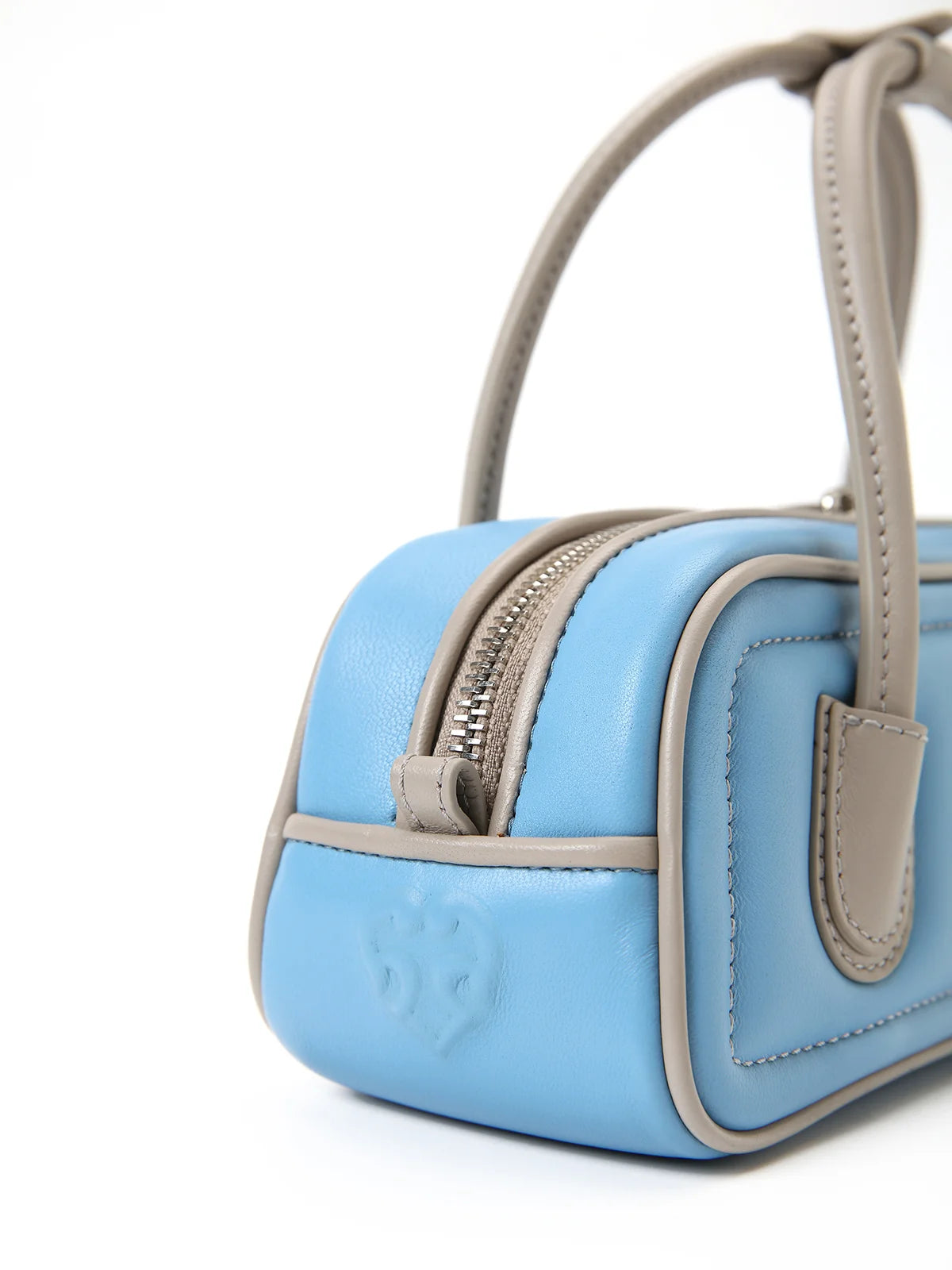 Beersister Two-Tone Lambskin Mini Baguette Bag