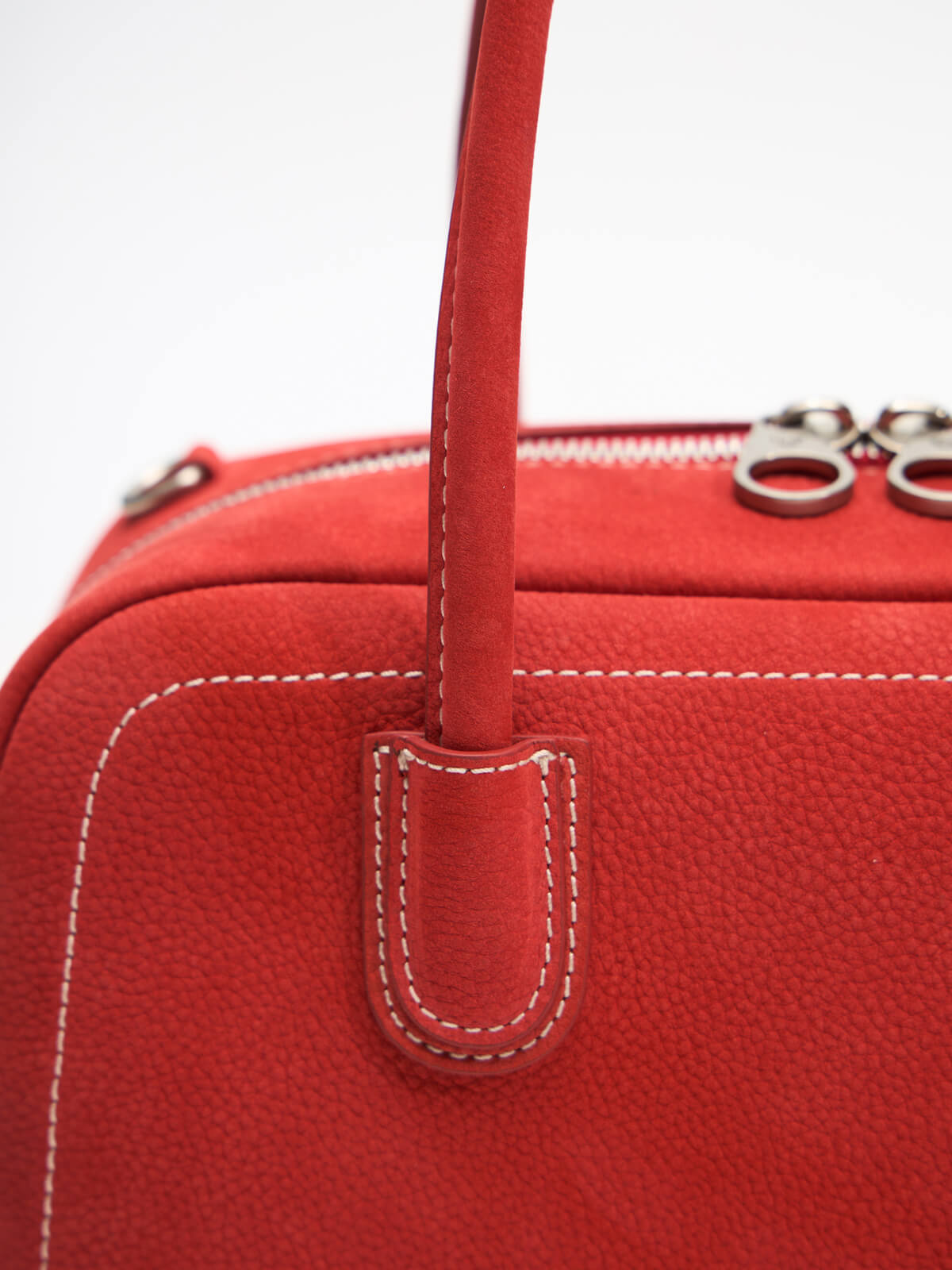 Beersister Small Boston Leather Bag Red