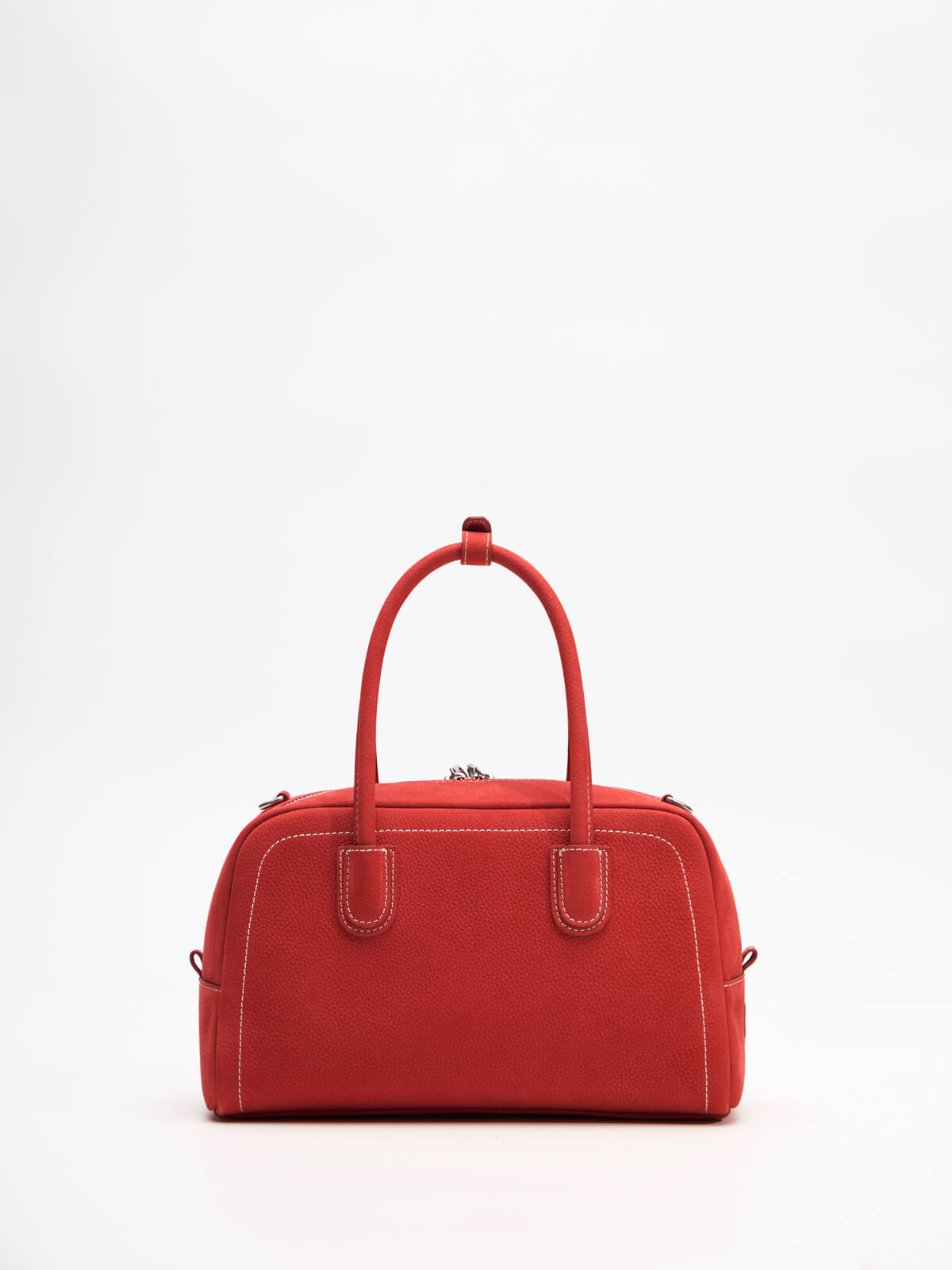 Beersister Small Boston Leather Bag Red