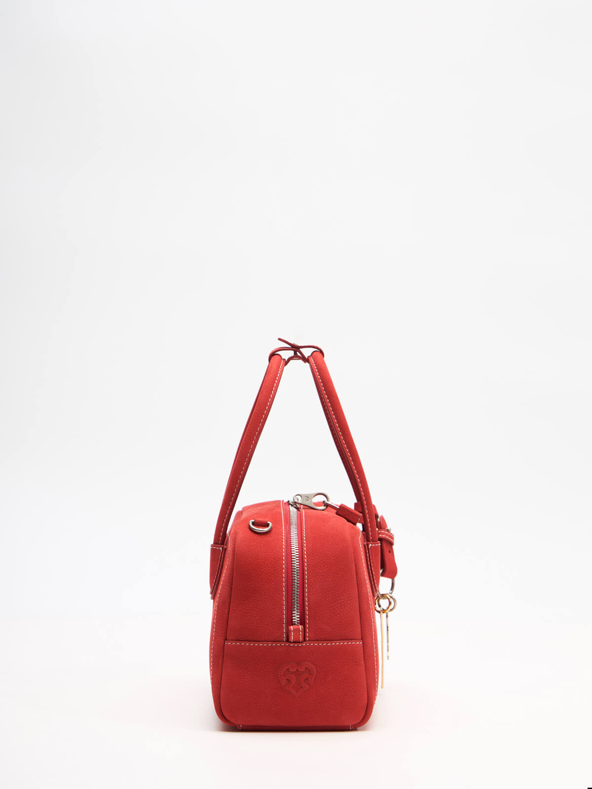 Beersister Small Boston Leather Bag Red