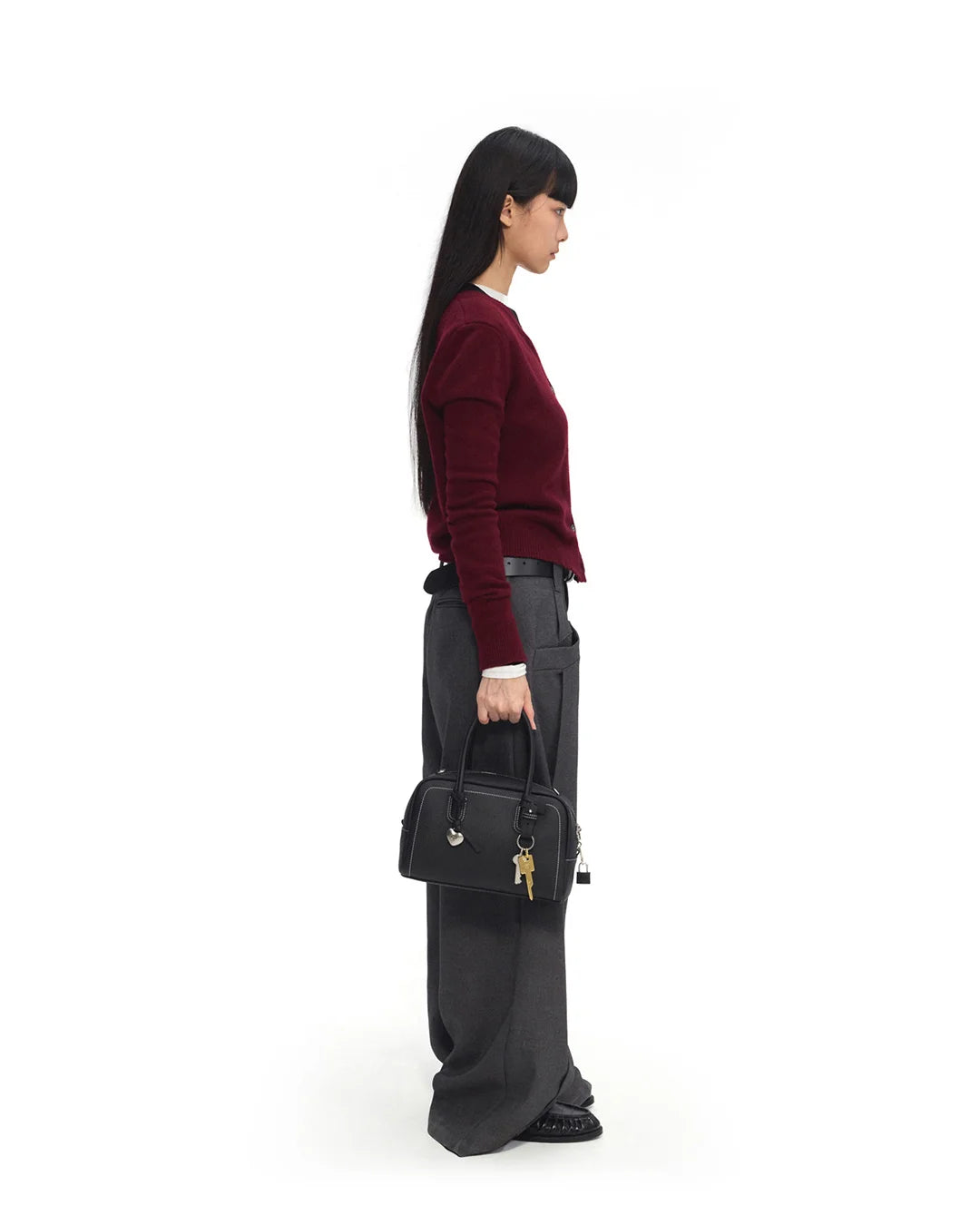 Beersister Pebbled Full-Grain Leather Boston Bag with Matte Finish