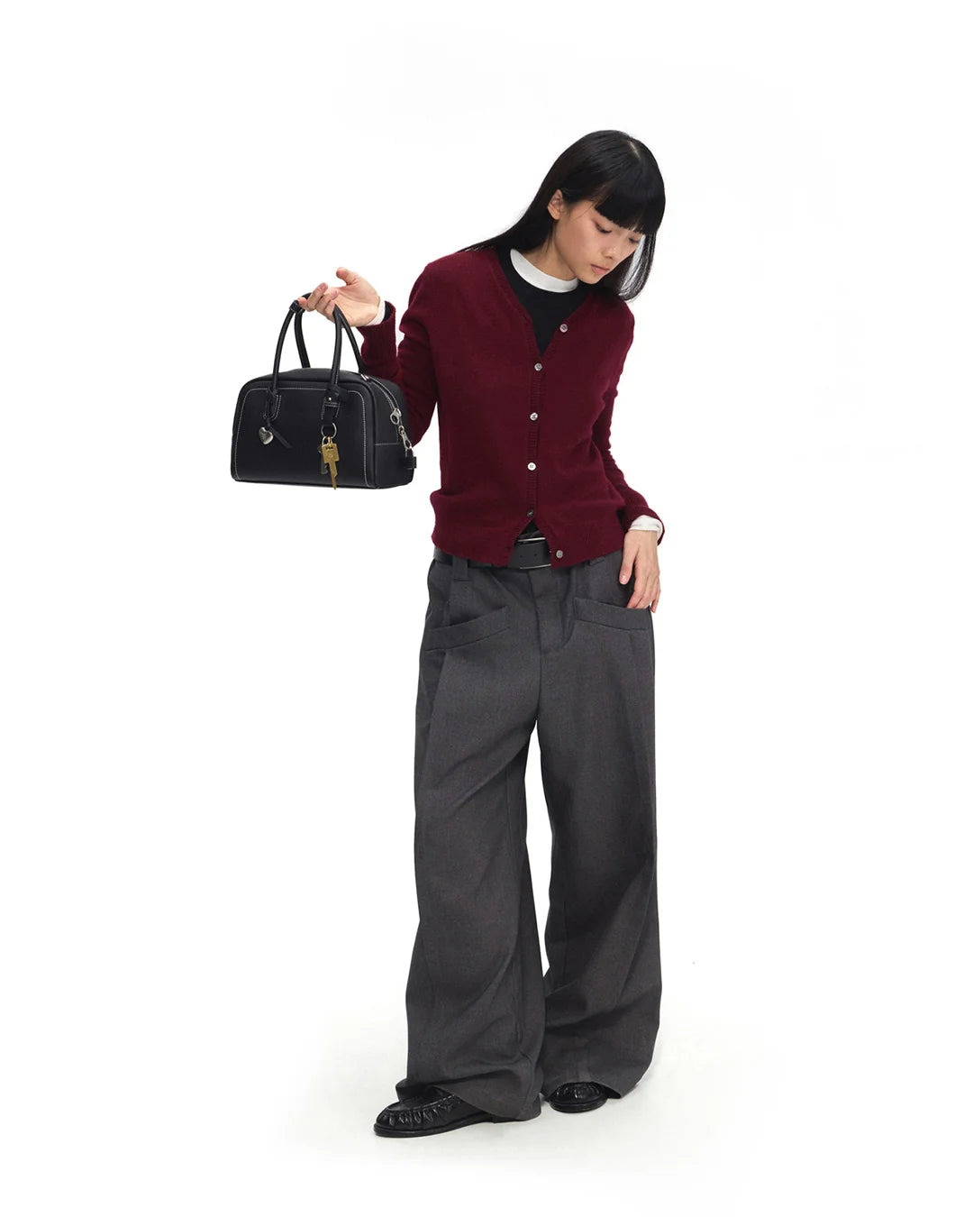 Beersister Pebbled Full-Grain Leather Boston Bag with Matte Finish