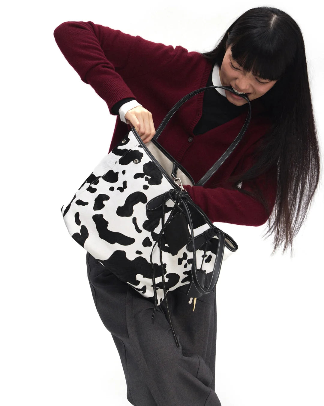Beersister Cow Print Foldable Tote Bag