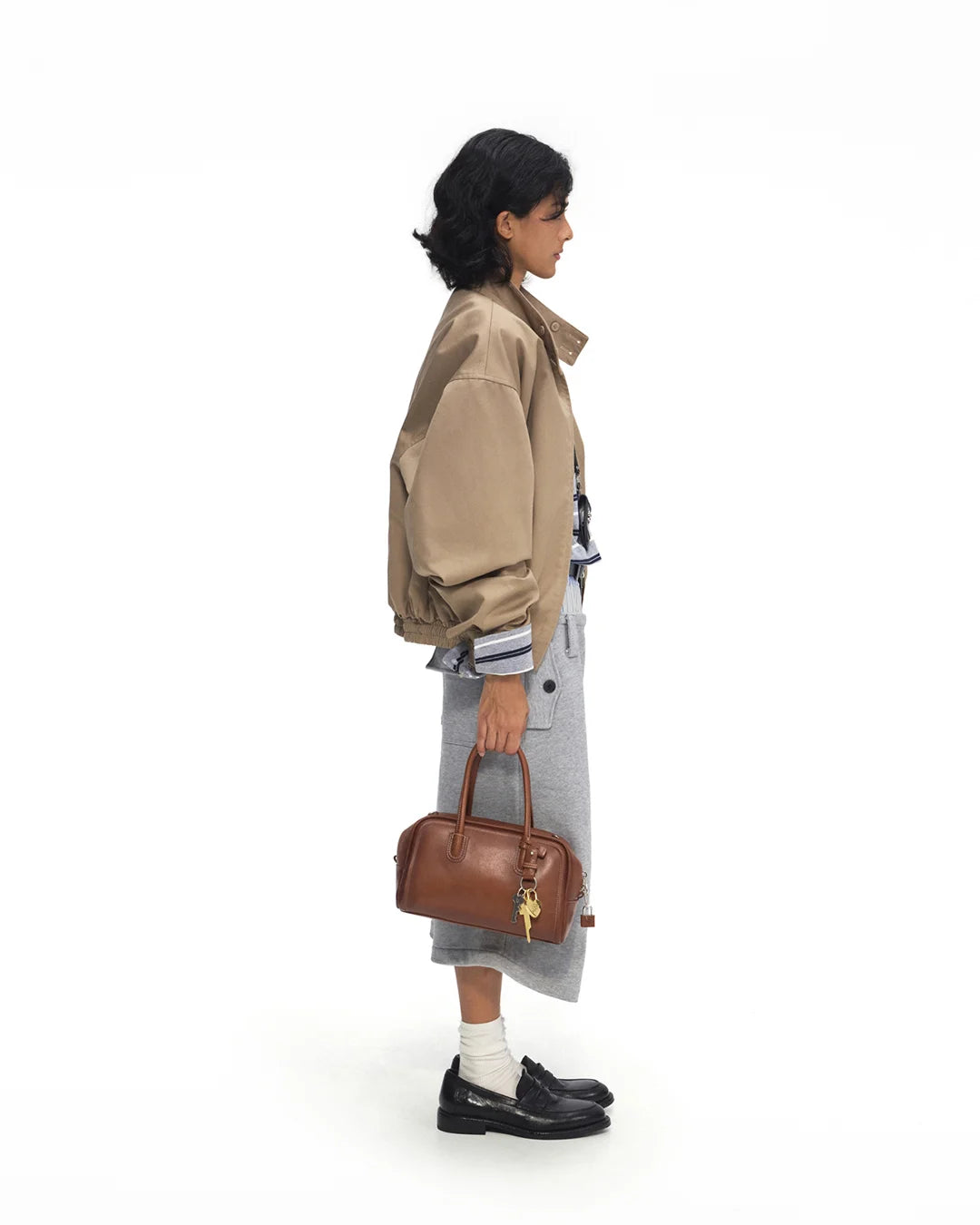 Beersister Top-Grain Waxed Calfskin Boston Bag