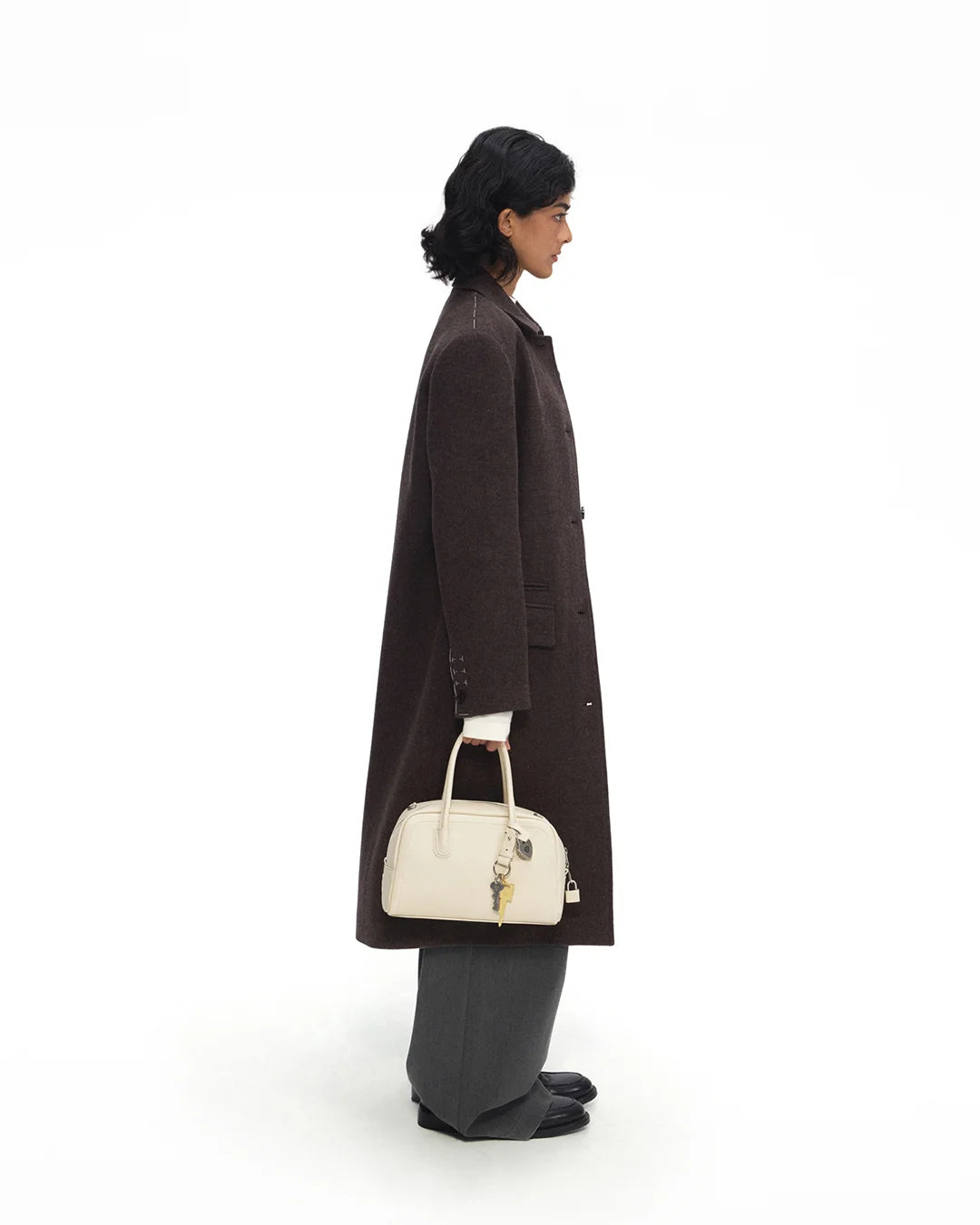 Beersister Pebbled Full-Grain Leather Boston Bag with Matte Finish