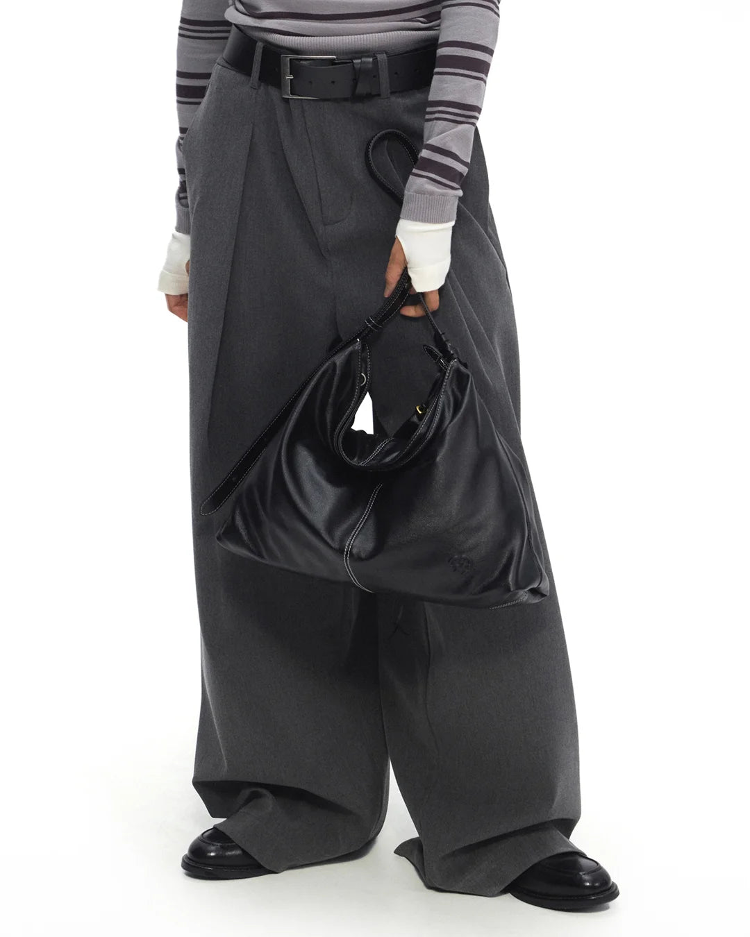 Beersister Thin-Strap Waxed Leather HOBO Bag