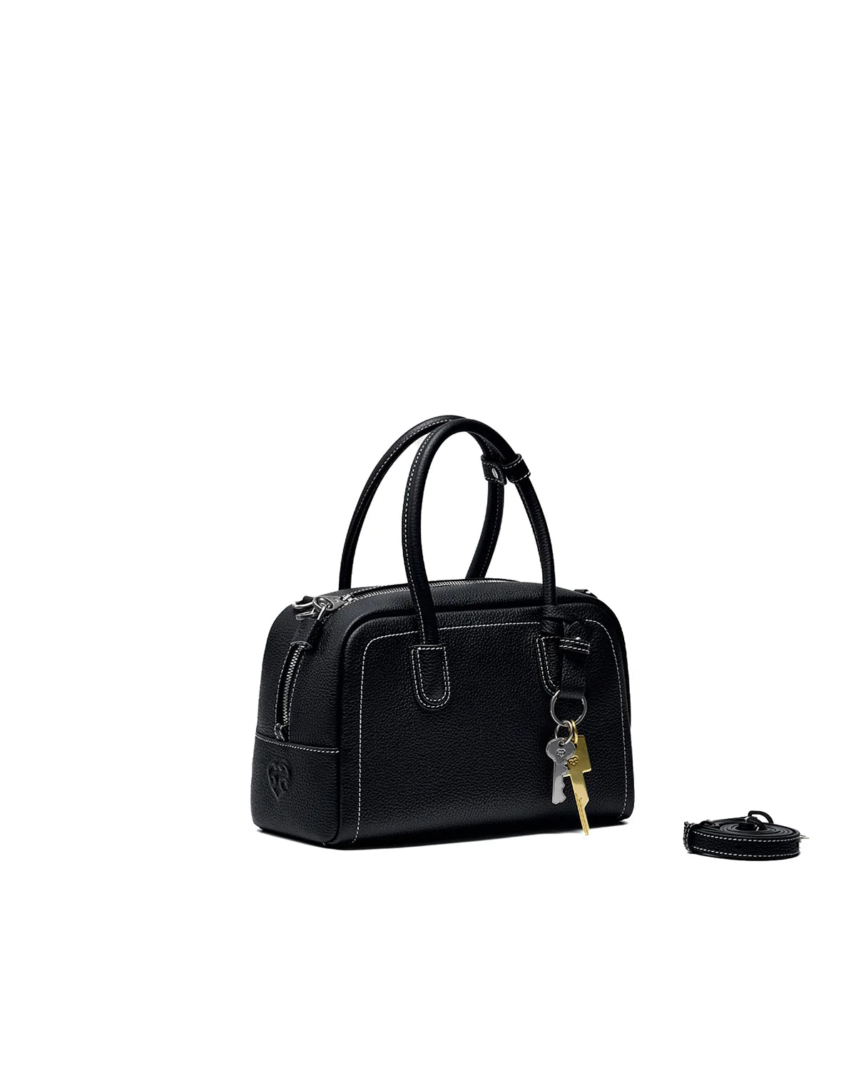 Beersister Pebbled Full-Grain Leather Boston Bag with Matte Finish