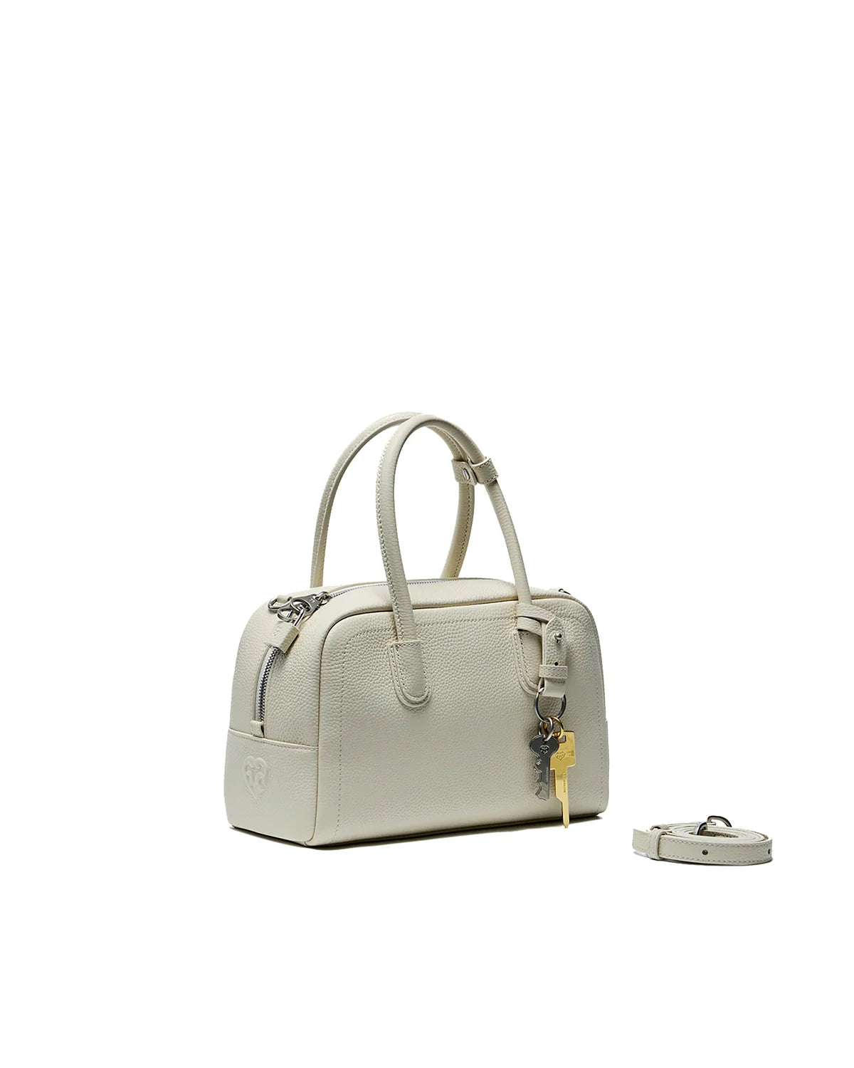 Beersister Pebbled Full-Grain Leather Boston Bag with Matte Finish