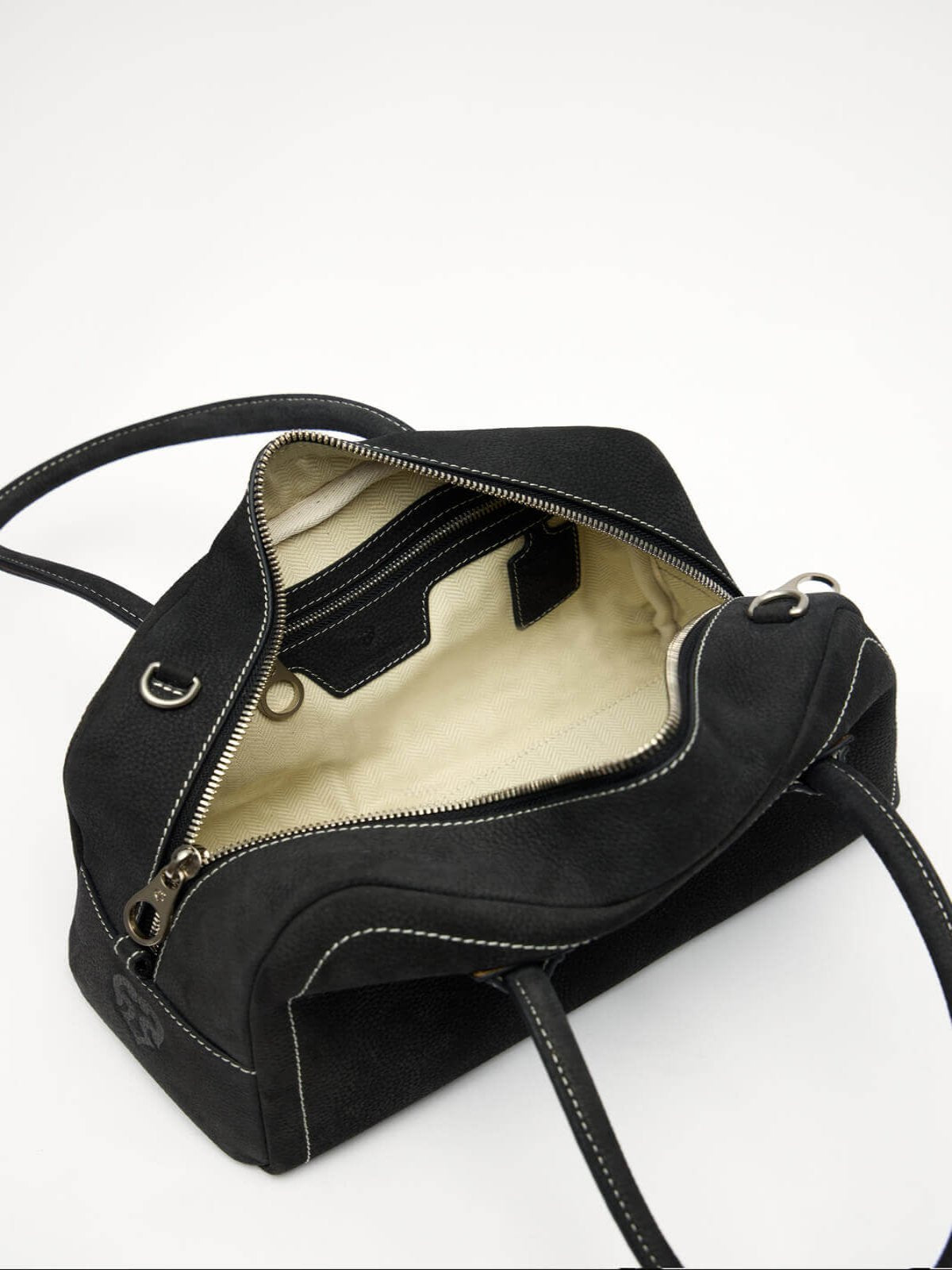 Beersister Boston Leather Bag Large black