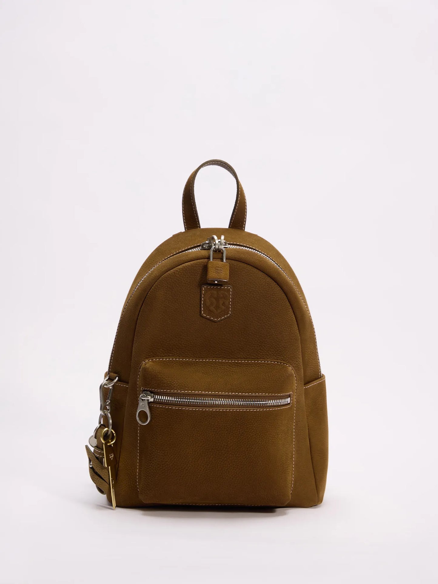 Beersister Suede Pebbled Leather Backpack