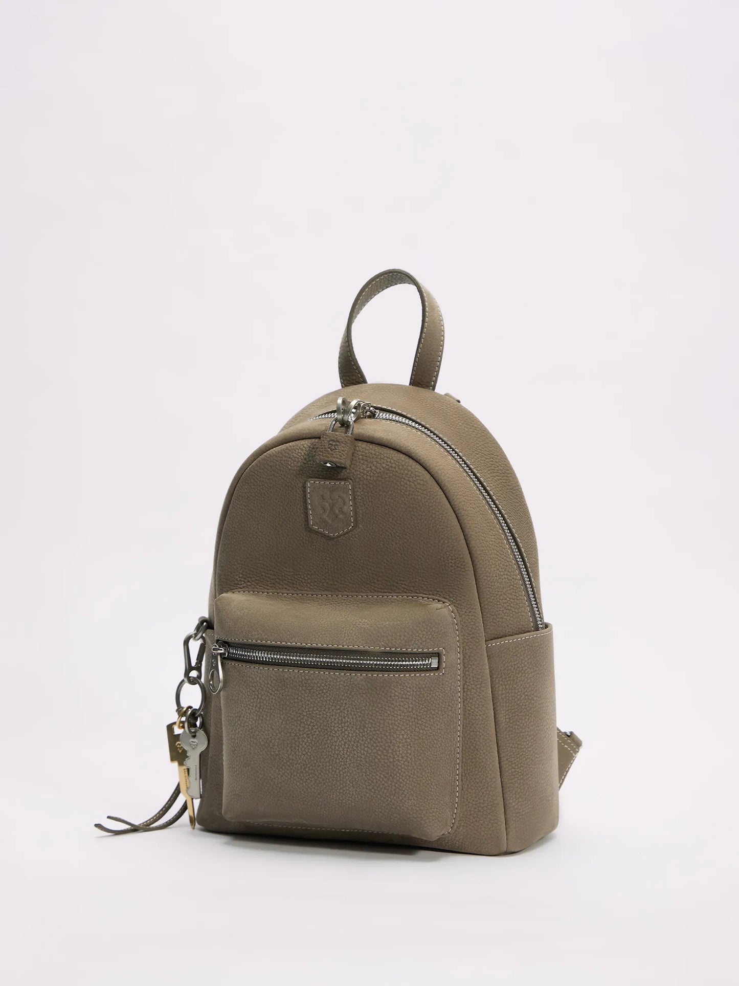 Beersister Suede Pebbled Leather Backpack
