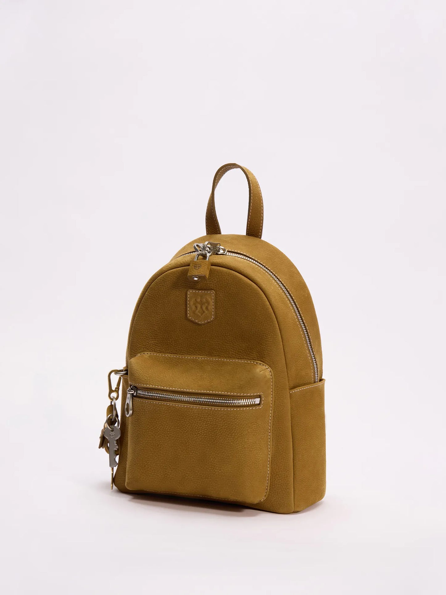 Beersister Suede Pebbled Leather Backpack