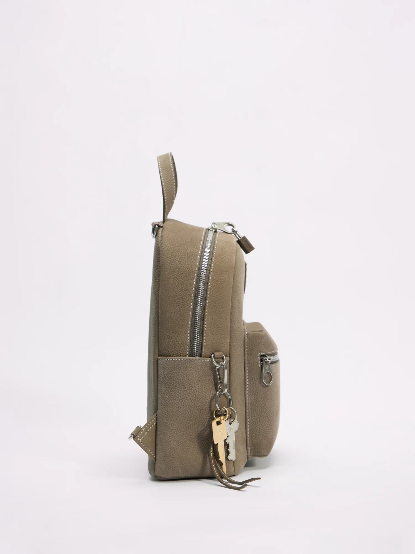 Beersister Suede Pebbled Leather Backpack
