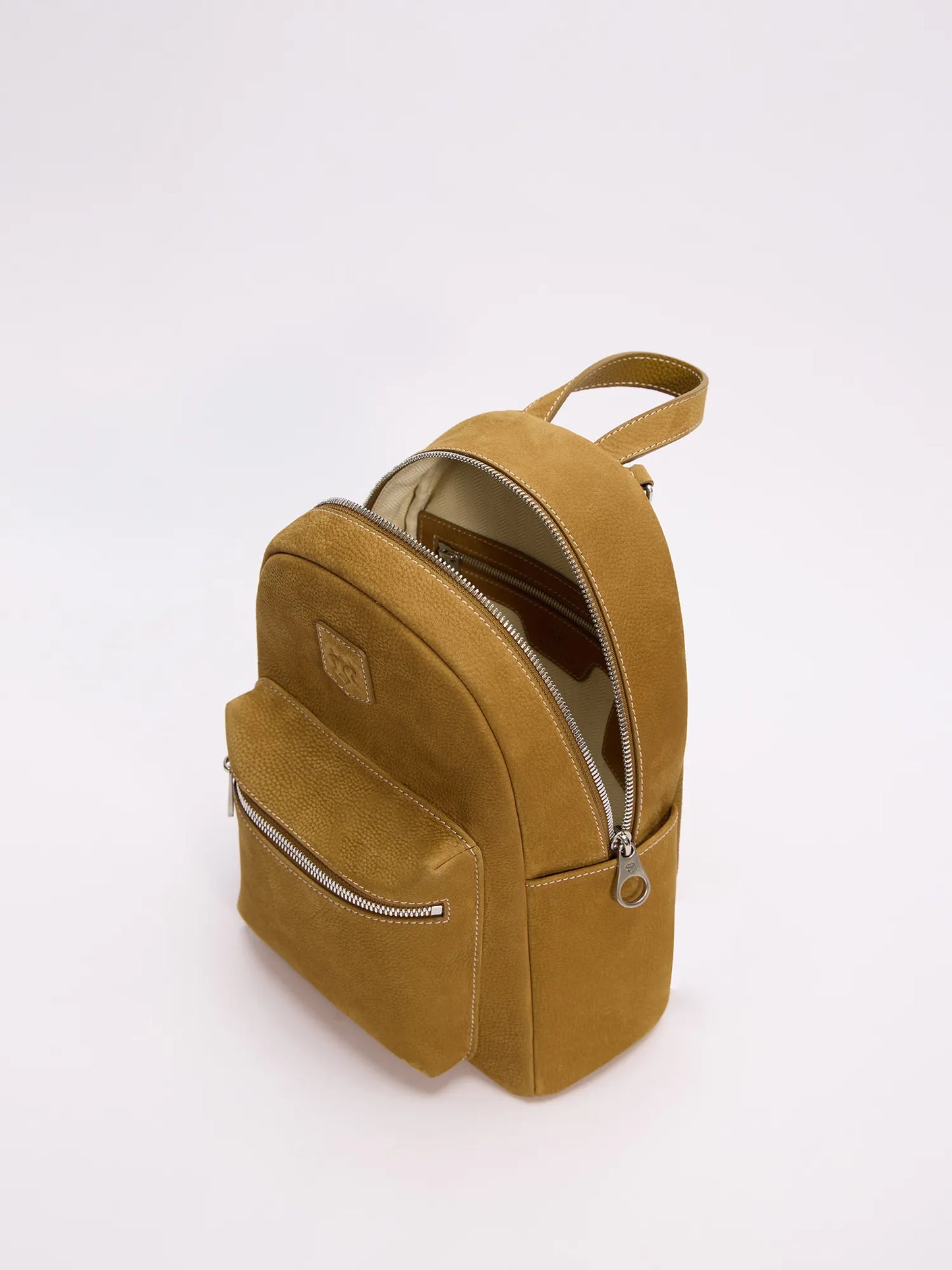 Beersister Suede Pebbled Leather Backpack