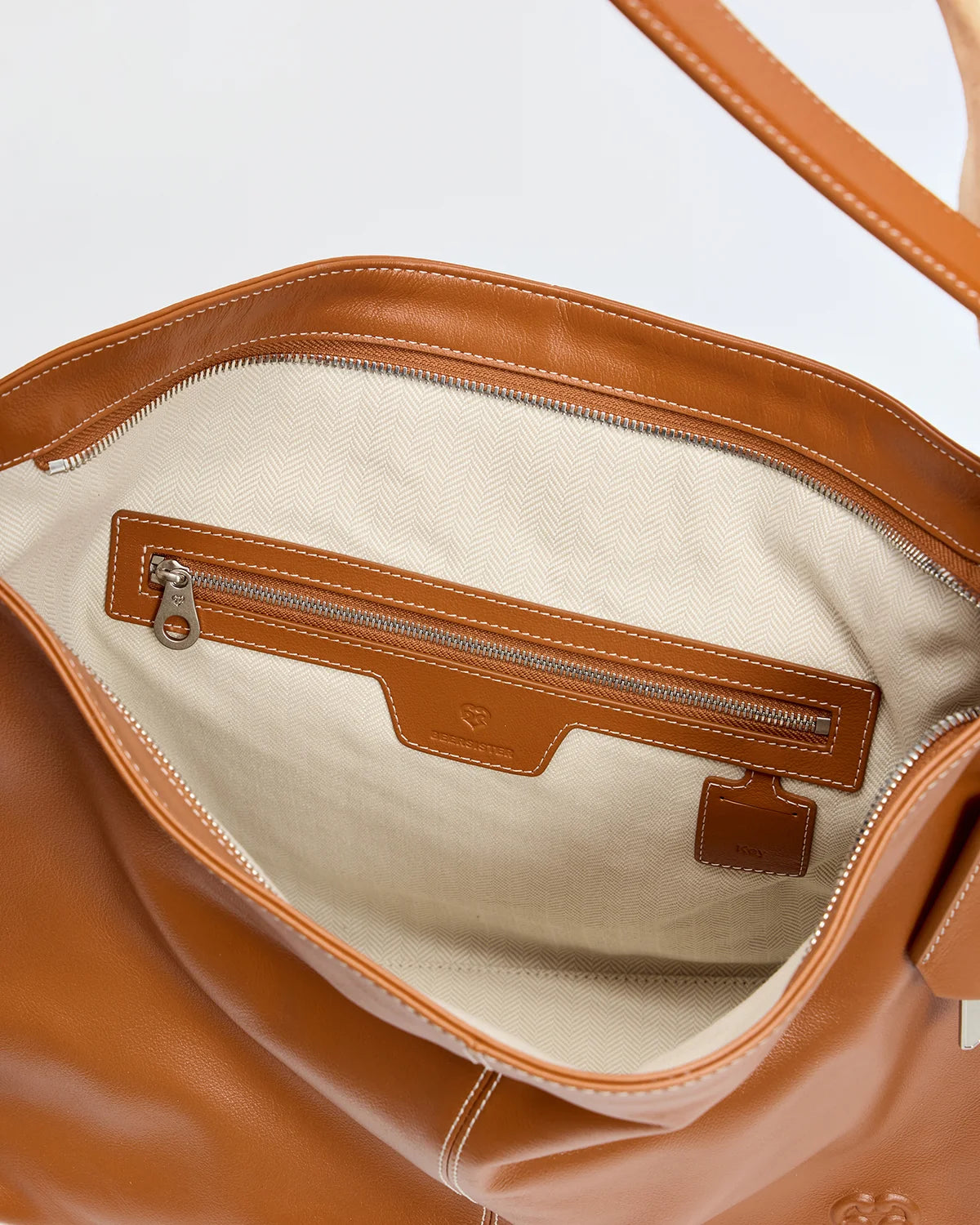Beersister Thin-Strap Waxed Leather HOBO Bag
