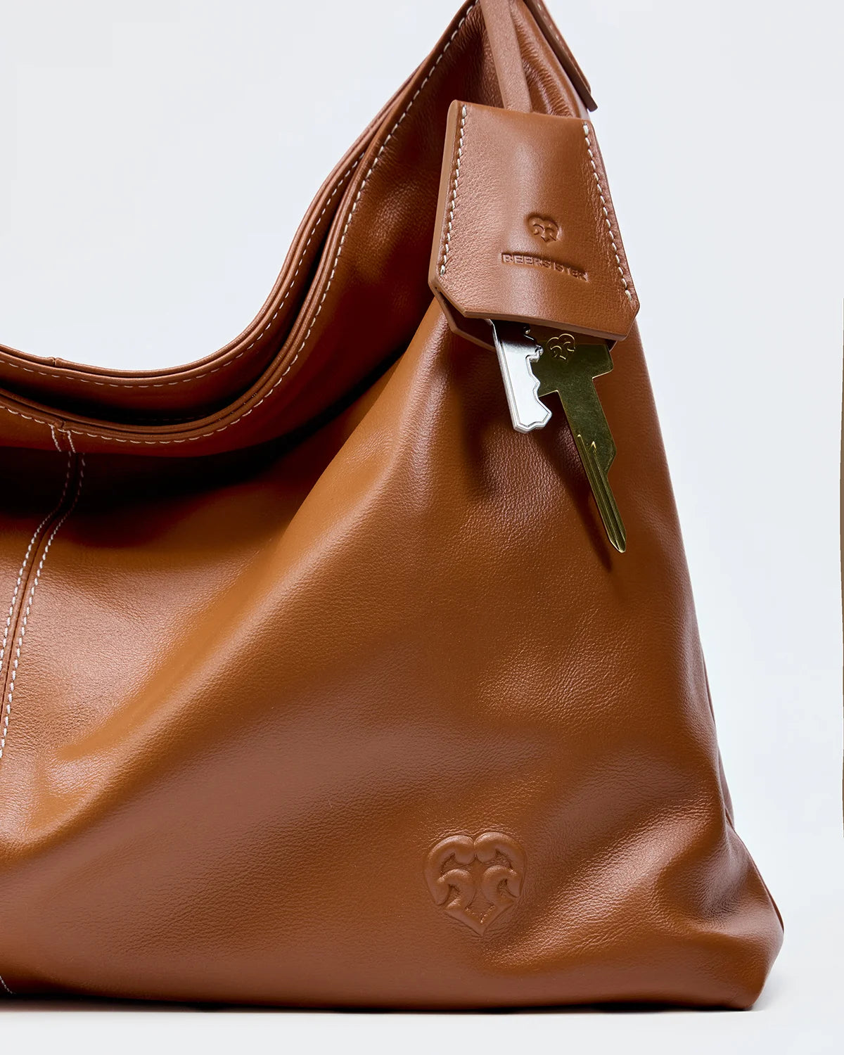 Beersister Thin-Strap Waxed Leather HOBO Bag