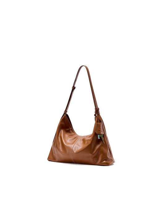 Beersister Thin-Strap Waxed Leather HOBO Bag