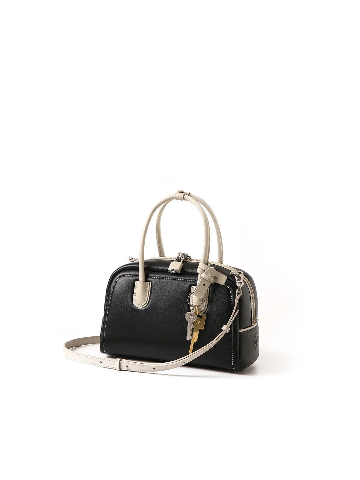 Beersister Two-Tone Sheepskin Boston Bag