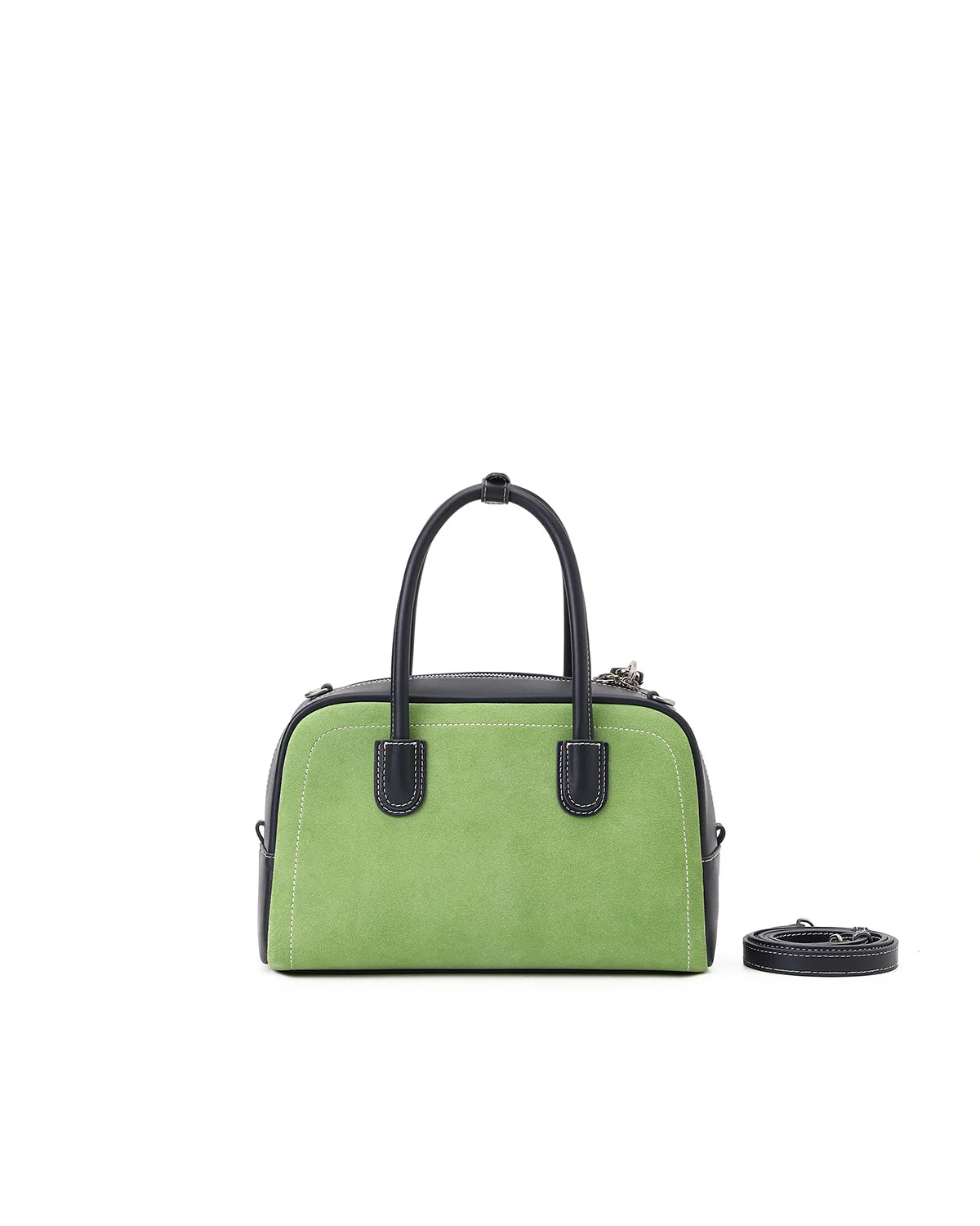 Beersister Cowhide Patchwork Boston Bag