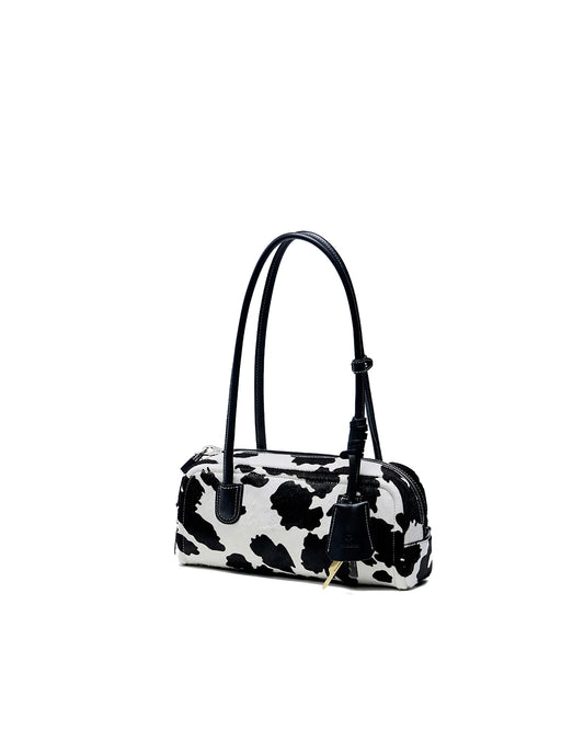Beersister Cow Print Horsehair-Calfskin Rectangle Bag
