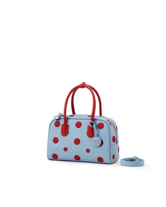 Beersister Embroidered Polka Dot Boston Bag