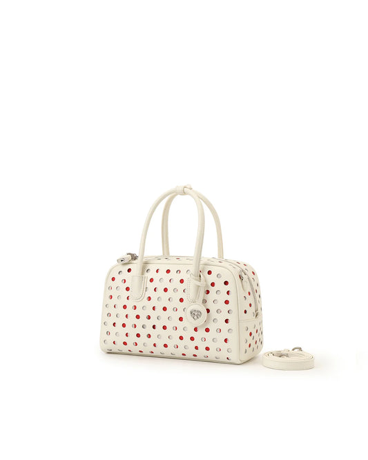 Beersister Laser-cut Polka Dot Boston Bag