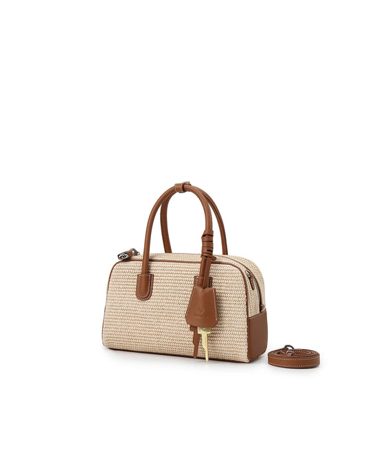 Beersister Straw Weave Boston Bag