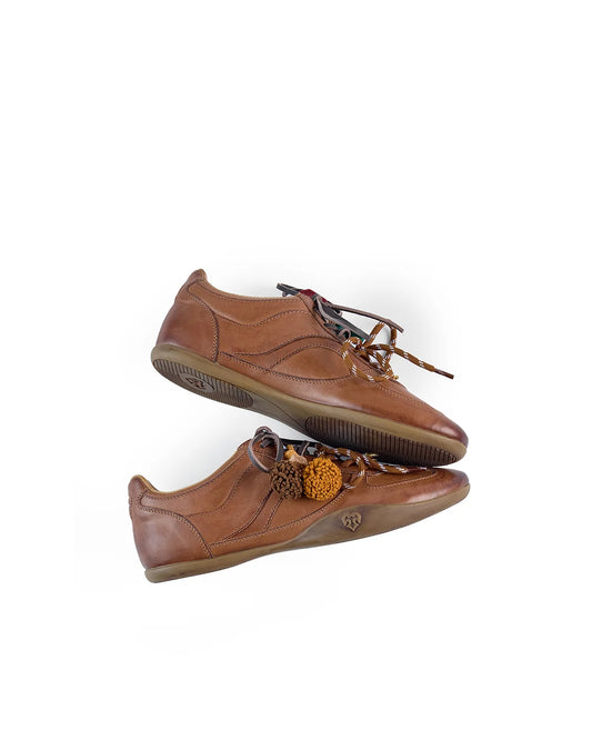 Beersister Vintage Waxed Leather German Army Trainers