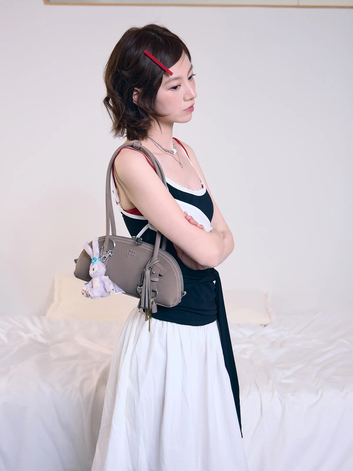 Beersister Suede Leather Mini Shell Bag