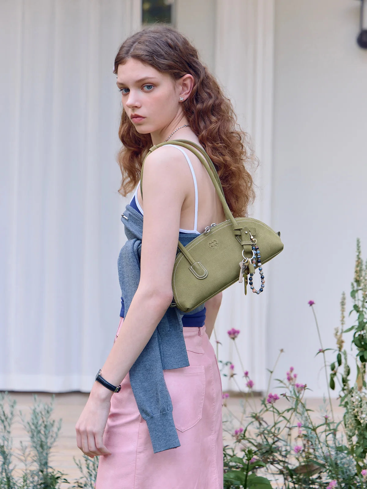 Beersister Suede Leather Mini Shell Bag