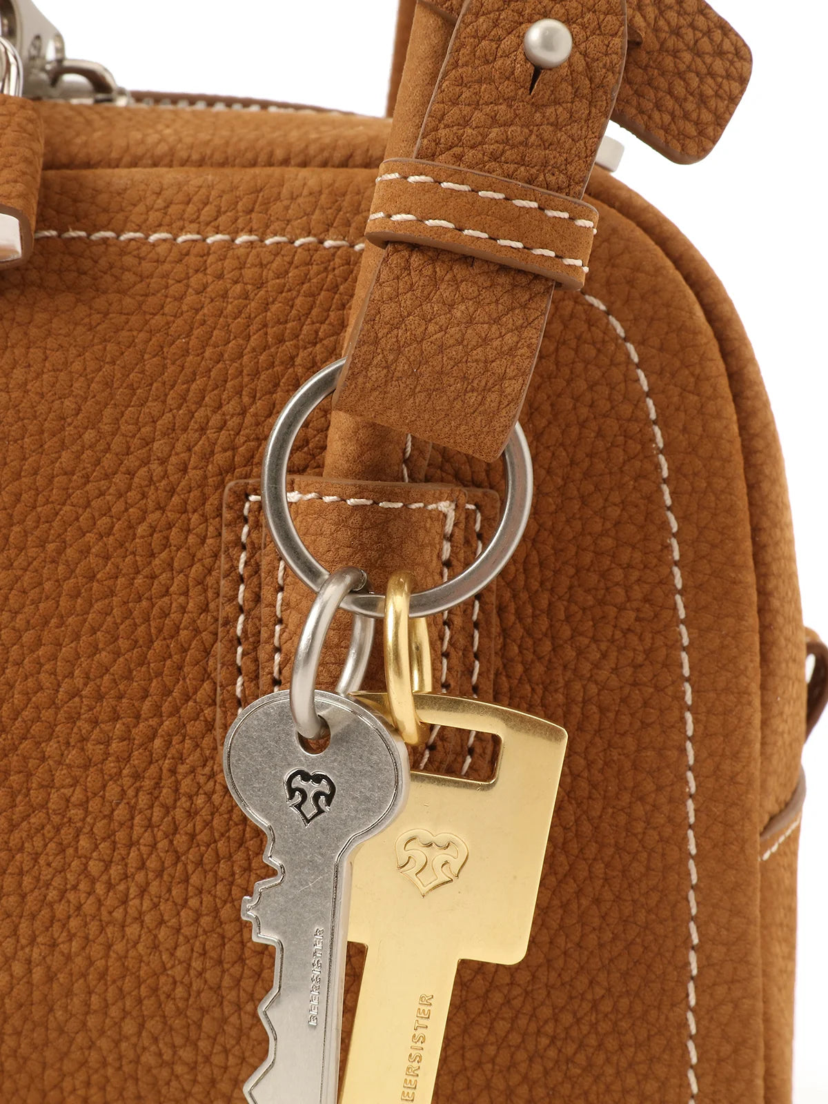 Beersister Suede-finished Cowhide Mini Boston Bag