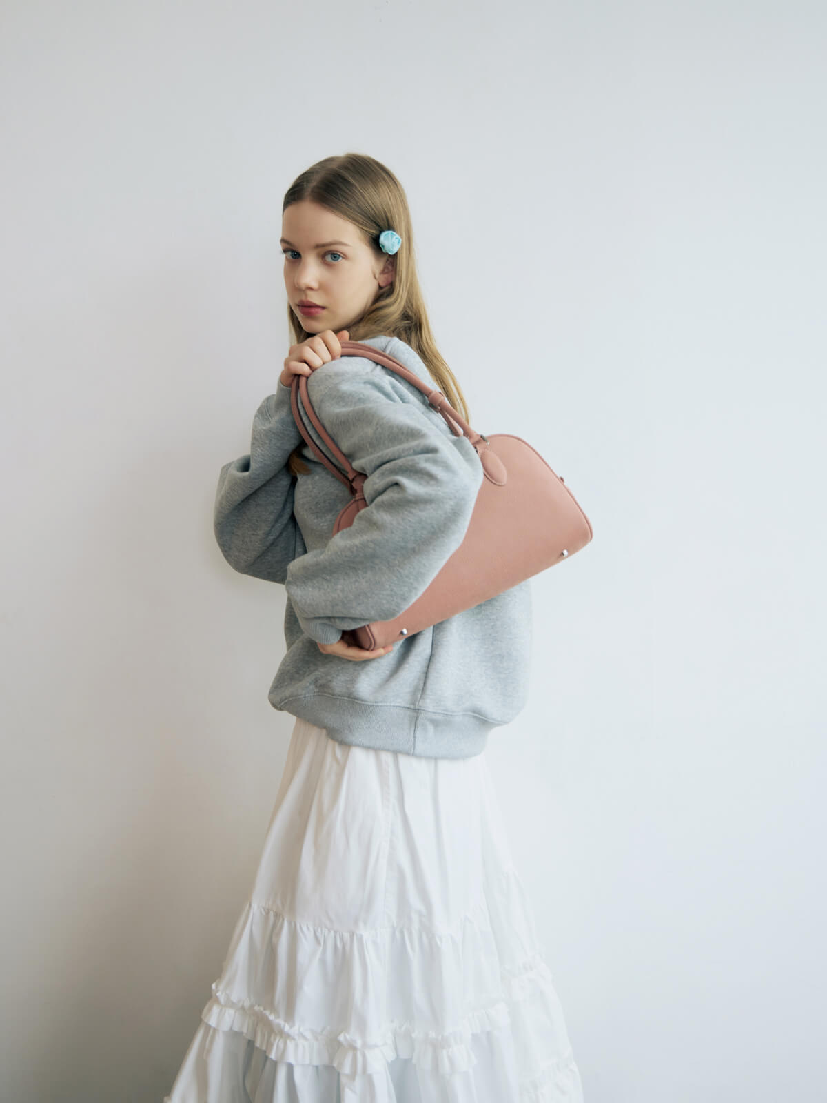 Beersister Bowling Leather Bag Small pink