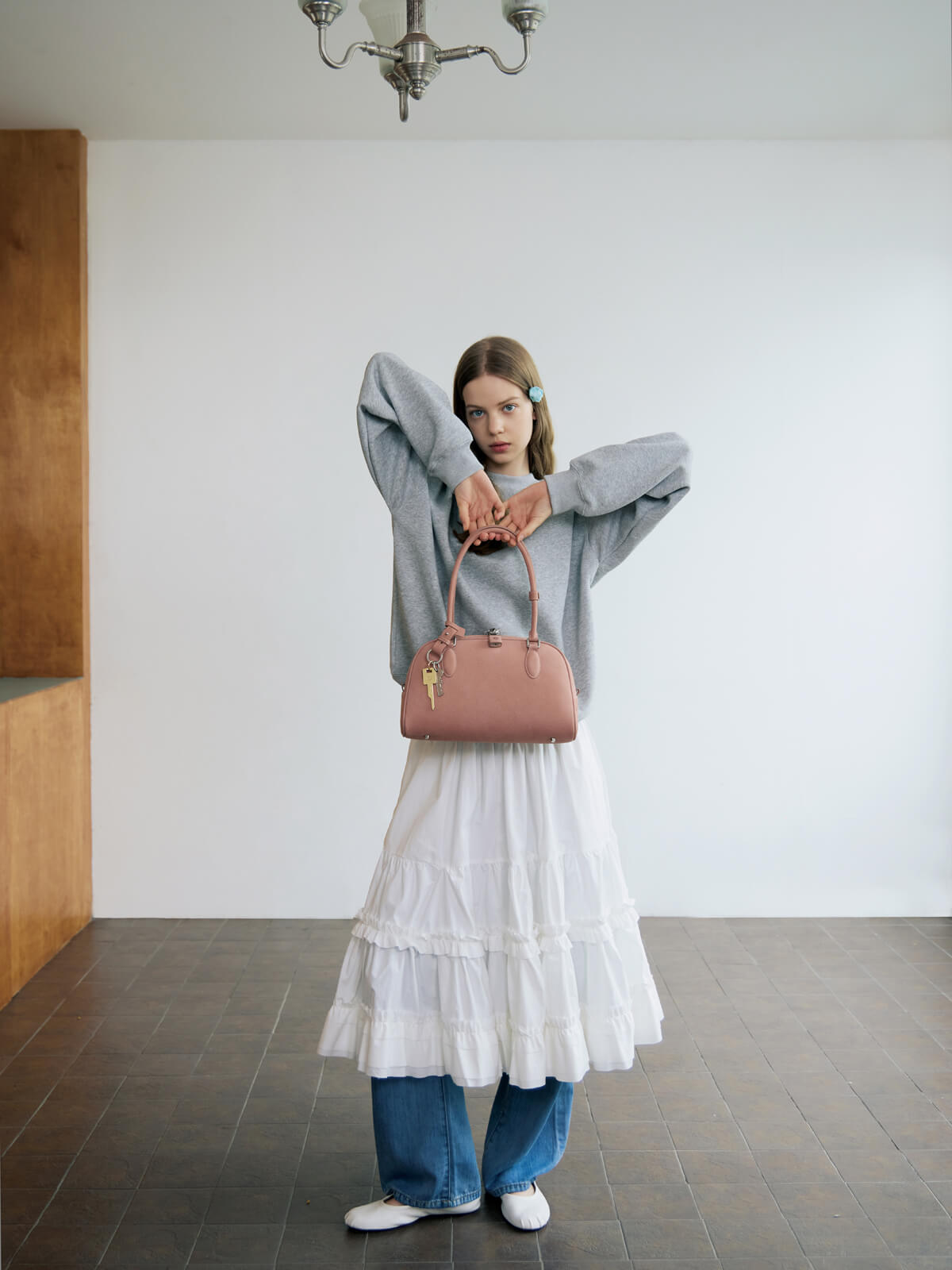 Beersister Bowling Leather Bag Small pink