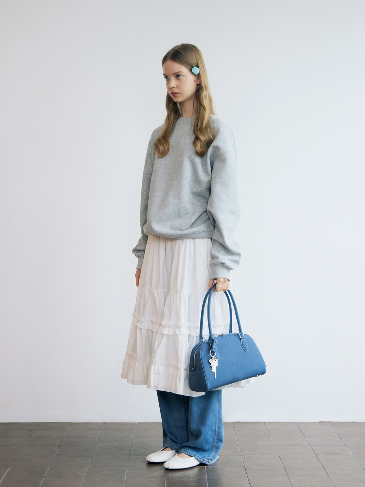 Beersister Bowling Leather Bag Small blue