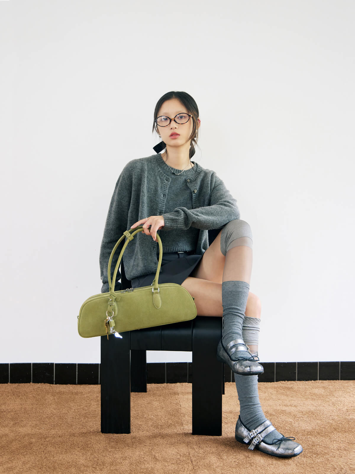Beersister Leather Baguette Bag