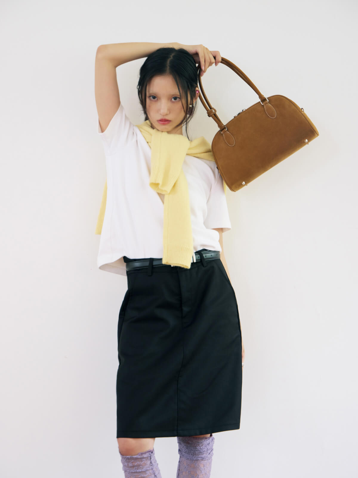 Beersister Bowling Leather Bag Small brown