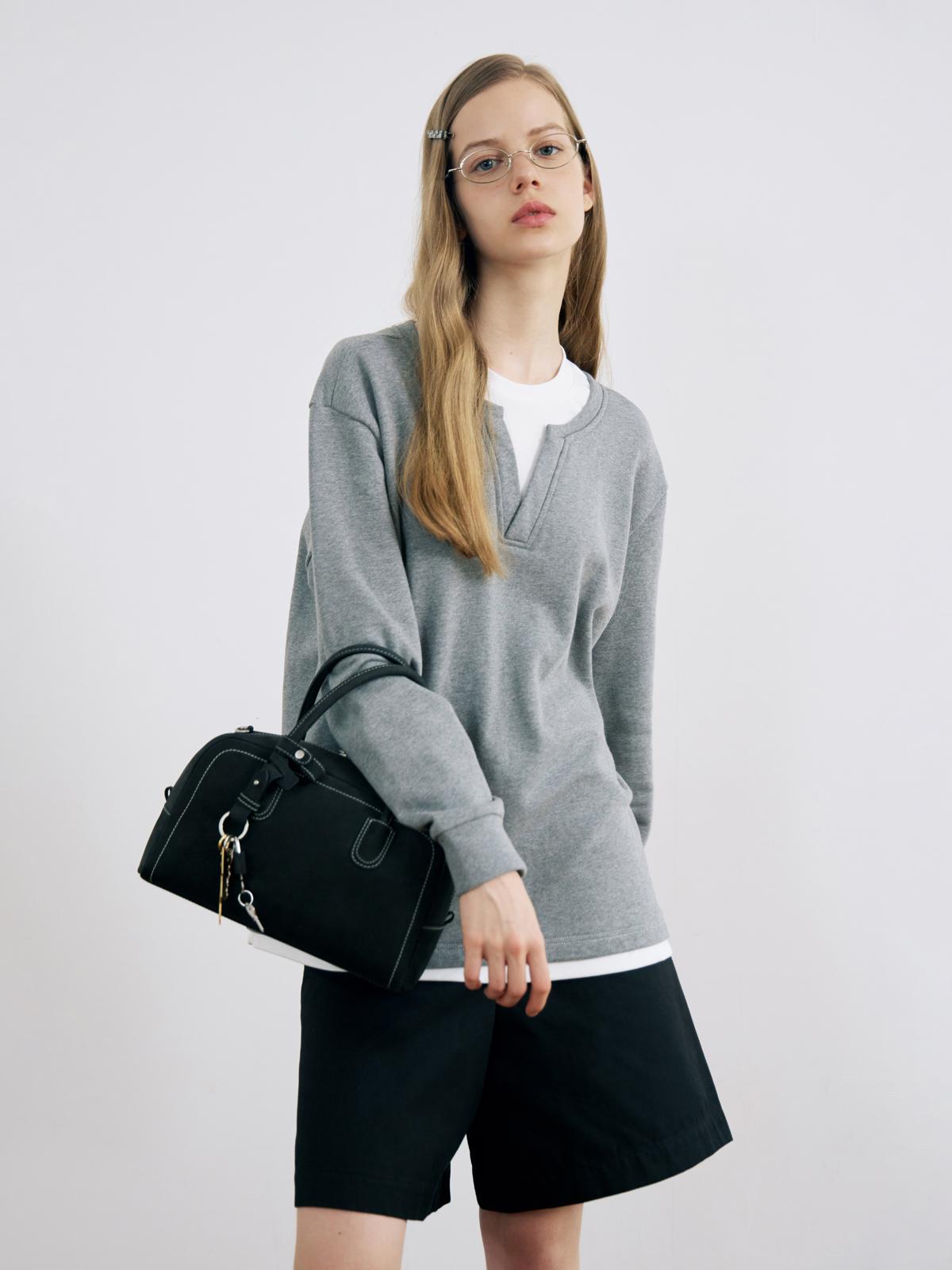 Beersister Boston Leather Bag Small black