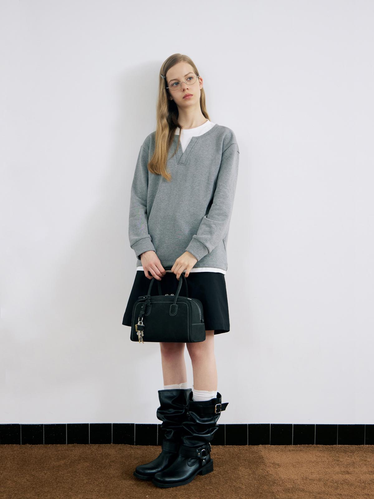 Beersister Boston Leather Bag Small black