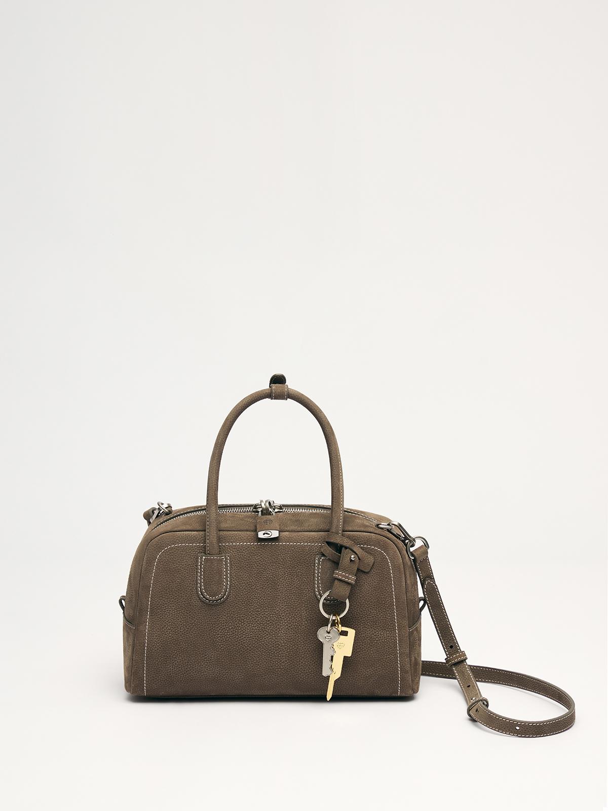 Beersister Boston Leather Bag Small grey