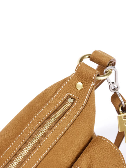 Beersister Suede Leather Bow Underarm Bag