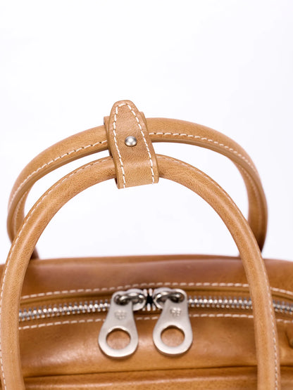 Beersister Waxed Cowhide Mini Boston Bag