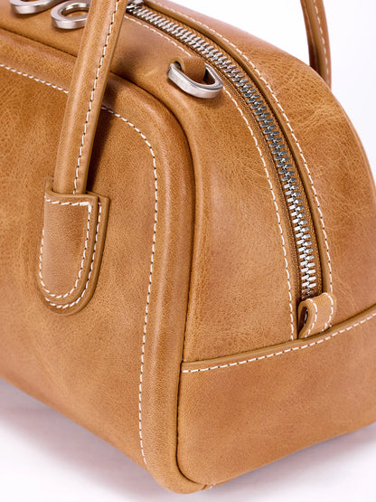 Beersister Waxed Cowhide Mini Boston Bag
