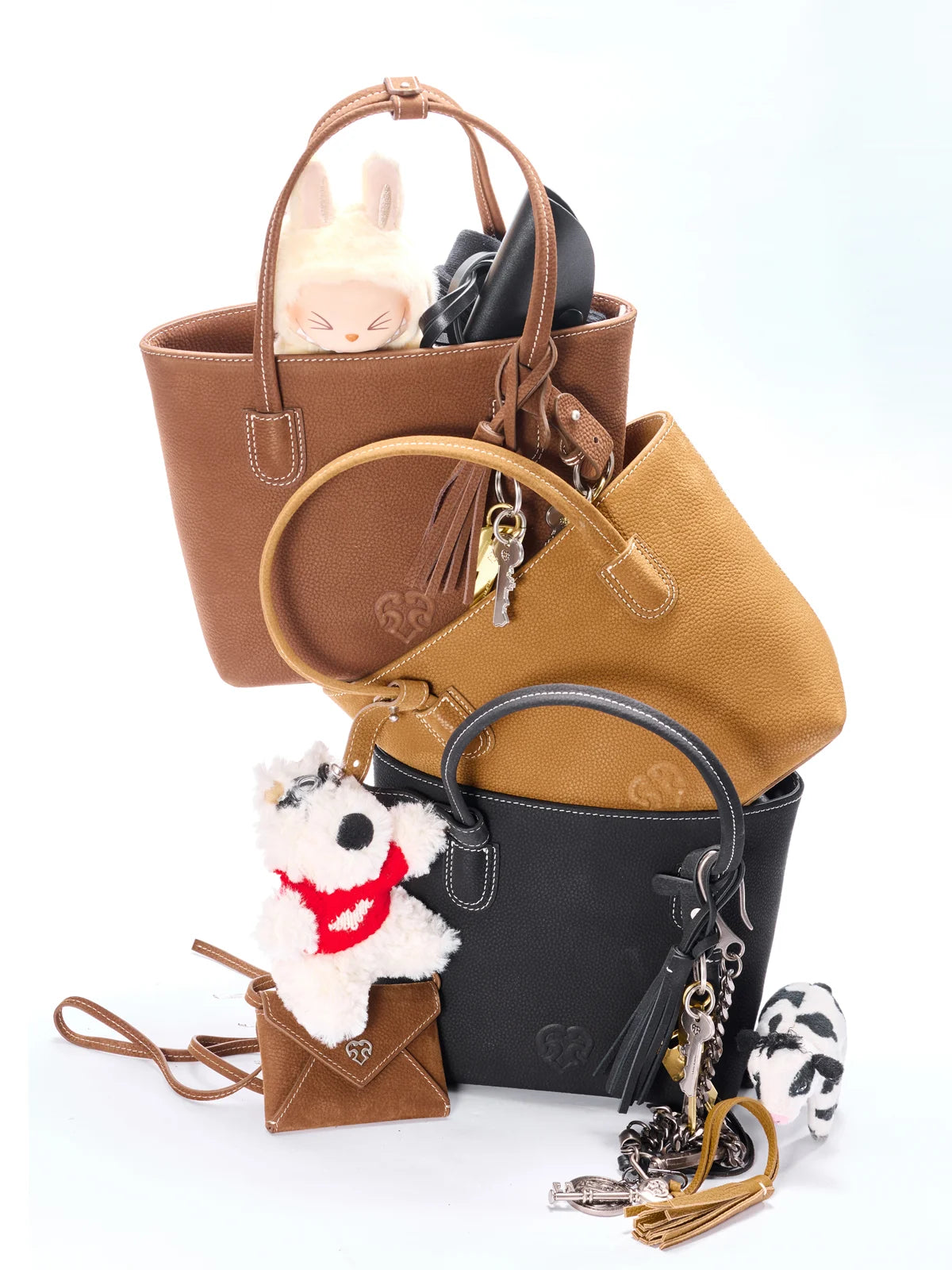 Beersister Small Suede Leather Tote Bag